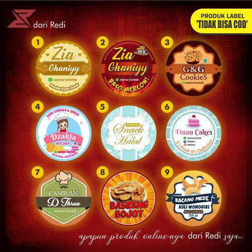 Desain Stiker Bulat