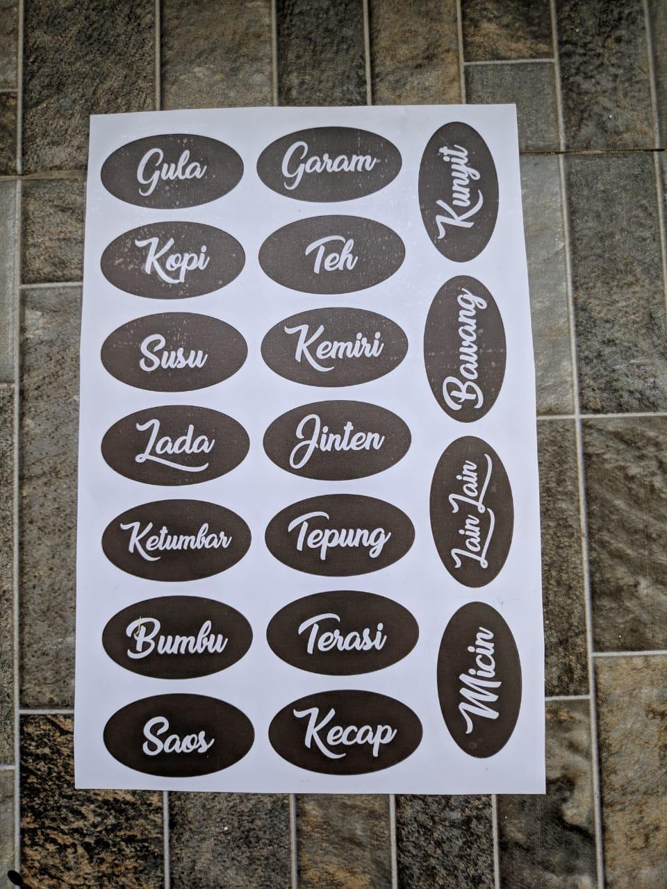 Detail Desain Stiker Bumbu Dapur Nomer 14