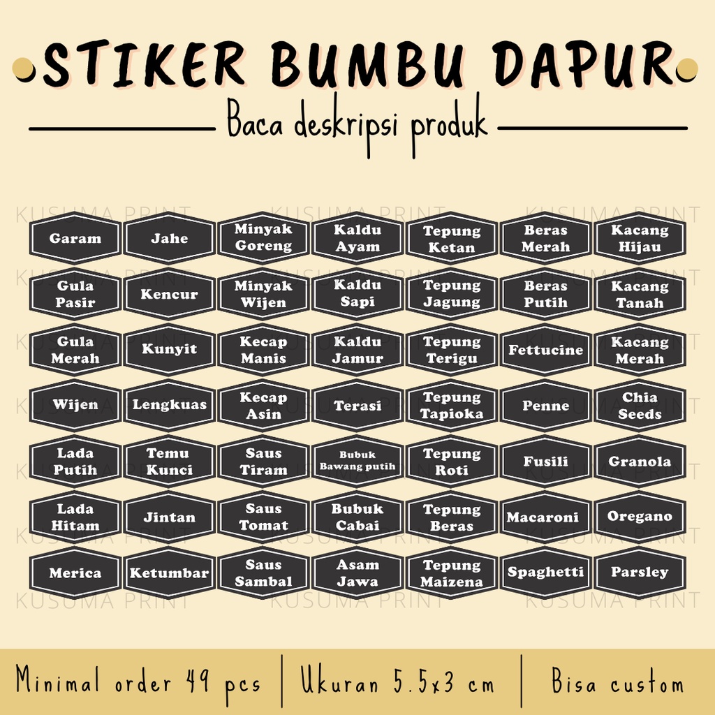 Detail Desain Stiker Bumbu Dapur Nomer 18