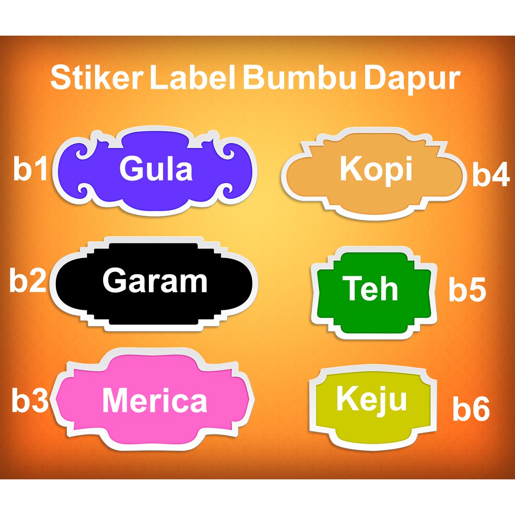 Detail Desain Stiker Bumbu Dapur Nomer 34