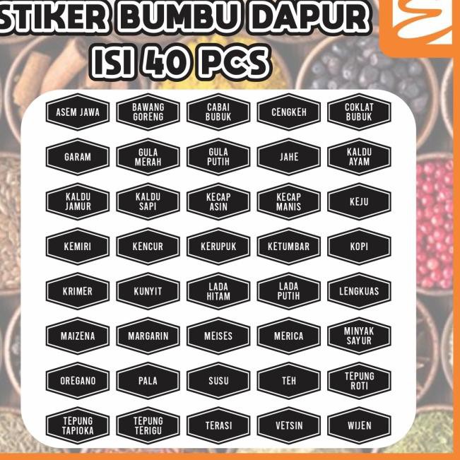 Detail Desain Stiker Bumbu Dapur Nomer 57