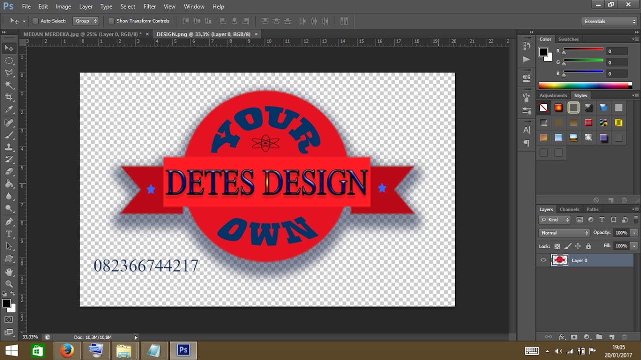 Detail Desain Stiker Dengan Photoshop Nomer 2