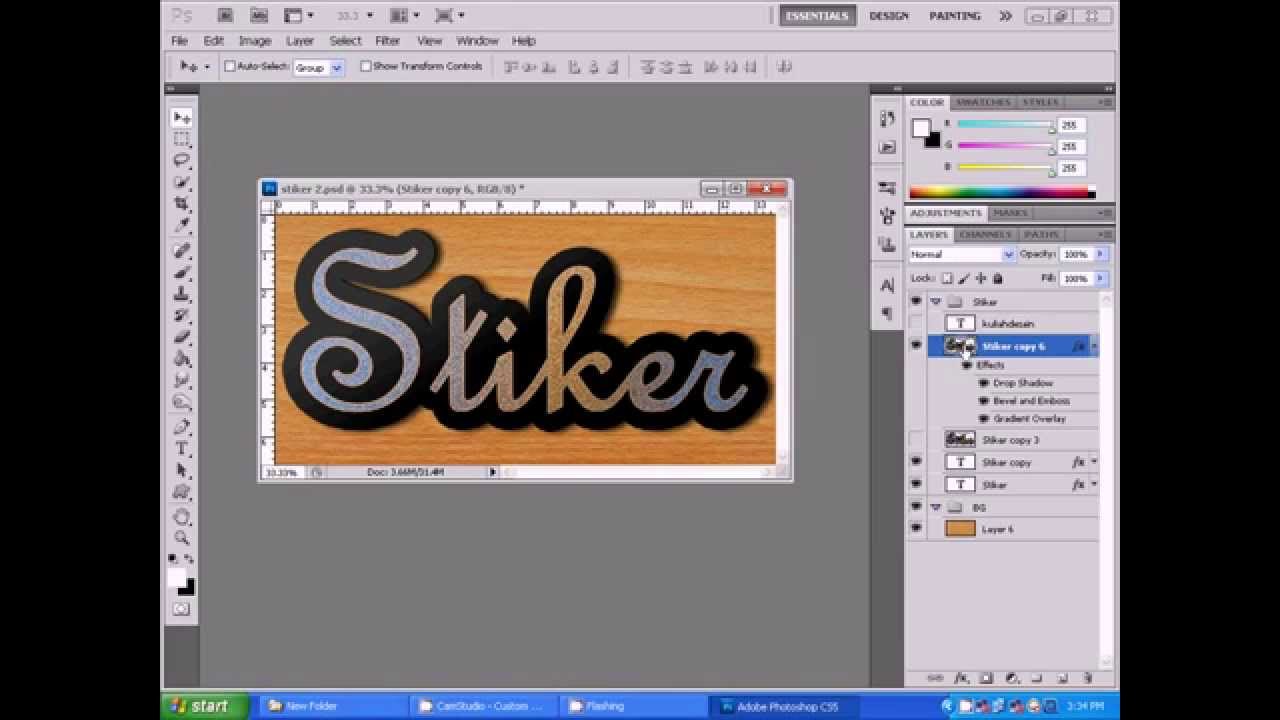 Detail Desain Stiker Dengan Photoshop Nomer 3