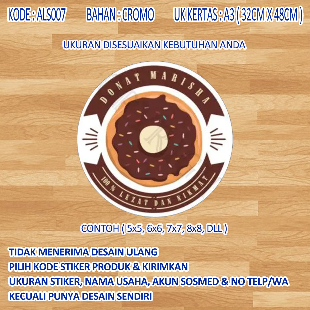 Detail Desain Stiker Donat Nomer 56