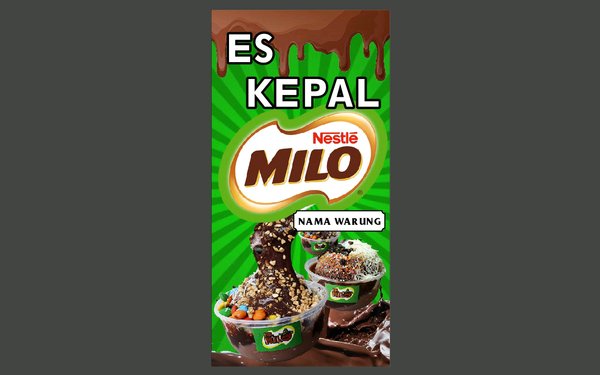 Detail Desain Stiker Es Kepal Milo Nomer 25