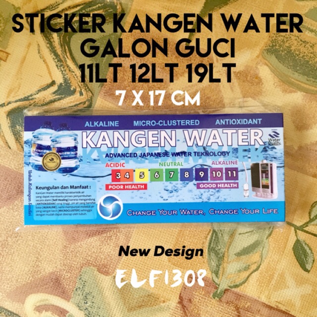 Detail Desain Stiker Kangen Water Nomer 24