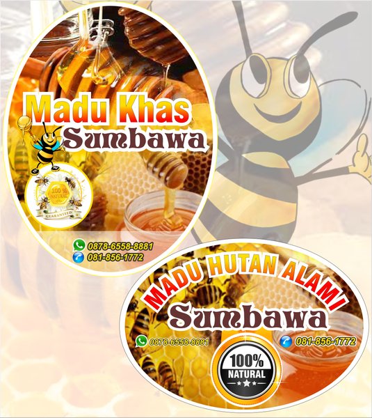 Detail Desain Stiker Madu Nomer 30