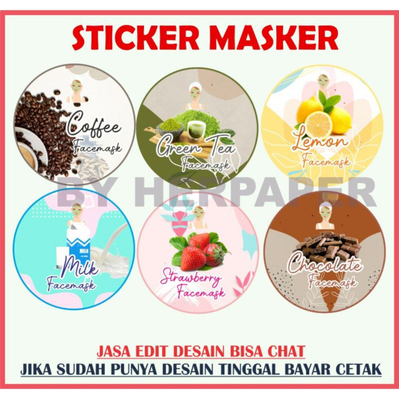 Desain Stiker Masker Organik - KibrisPDR