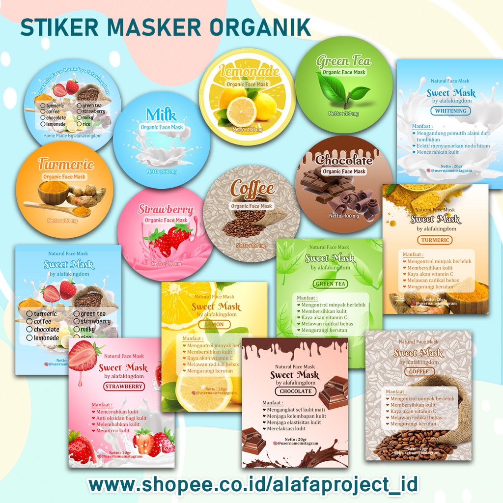 Detail Desain Stiker Masker Organik Nomer 20