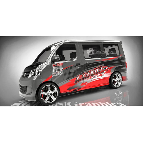 Detail Desain Stiker Mobil Luxio Nomer 18