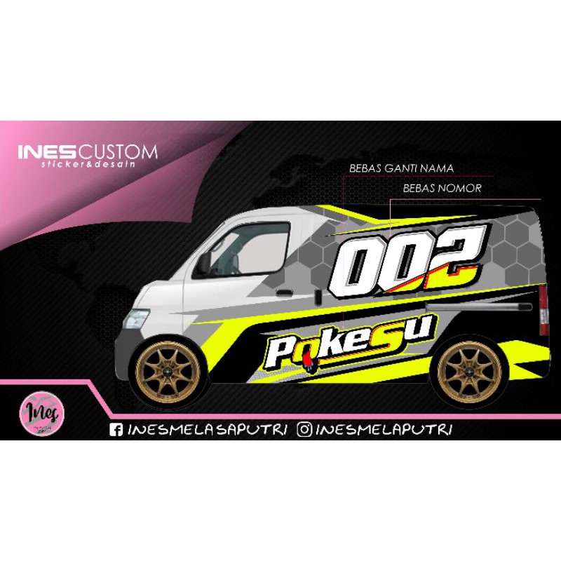 Detail Desain Stiker Mobil Luxio Nomer 35