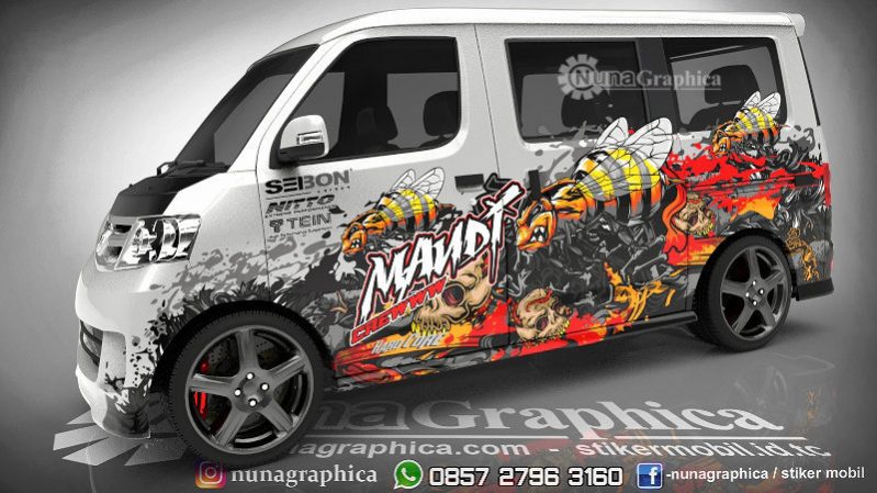 Detail Desain Stiker Mobil Luxio Nomer 41