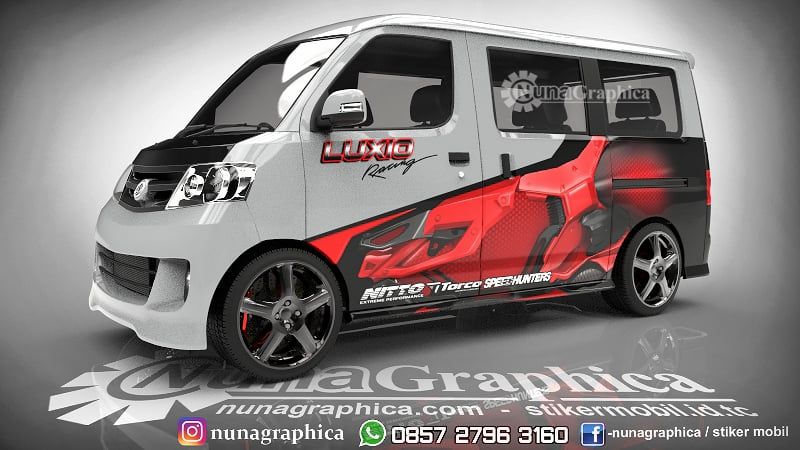 Detail Desain Stiker Mobil Luxio Nomer 48