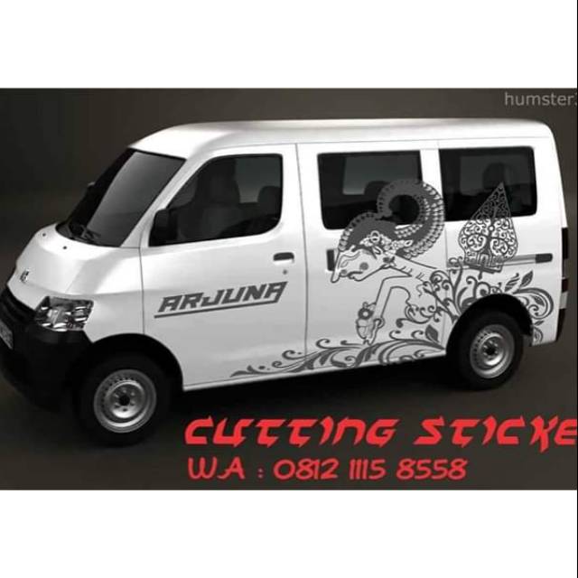 Detail Desain Stiker Mobil Luxio Nomer 9