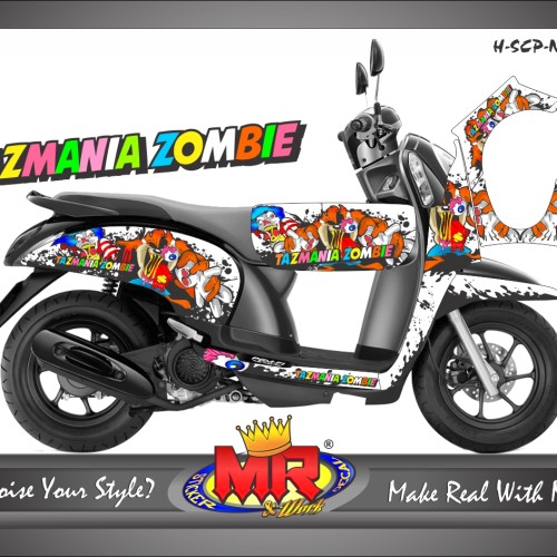 Detail Desain Stiker Motor Scoopy Nomer 12