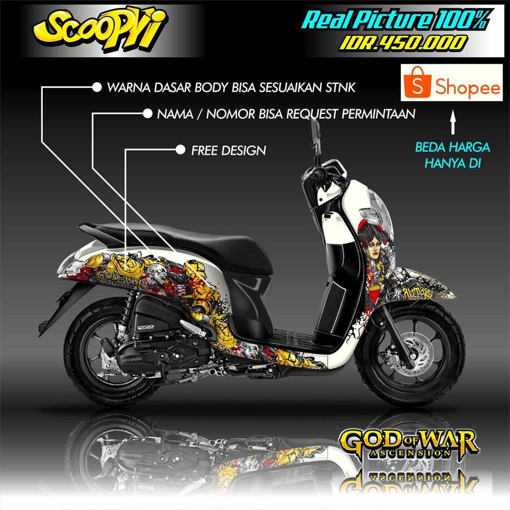 Detail Desain Stiker Motor Scoopy Nomer 17