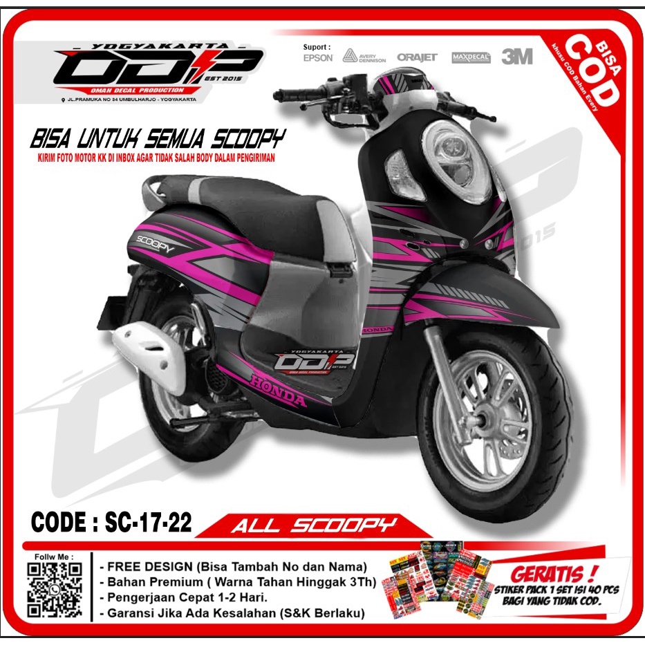 Detail Desain Stiker Motor Scoopy Nomer 20