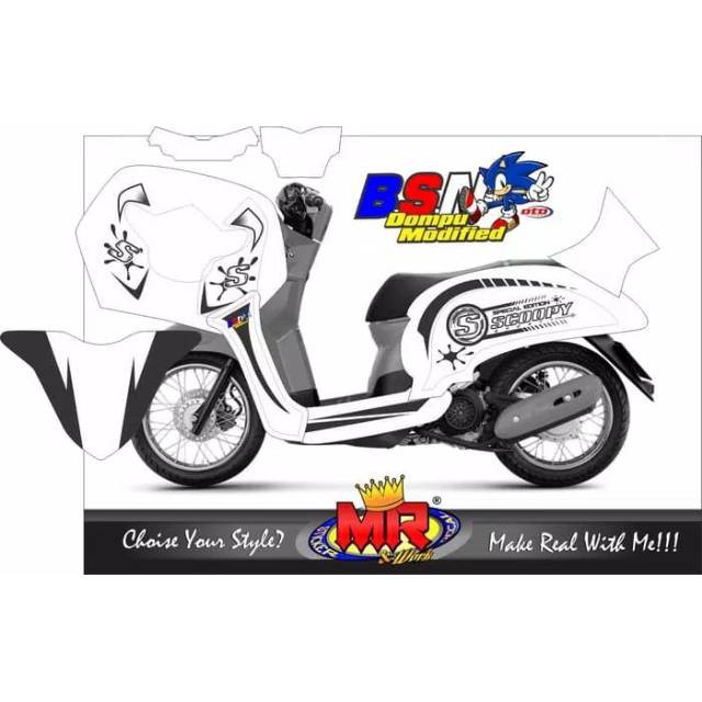 Detail Desain Stiker Motor Scoopy 2018 Nomer 3