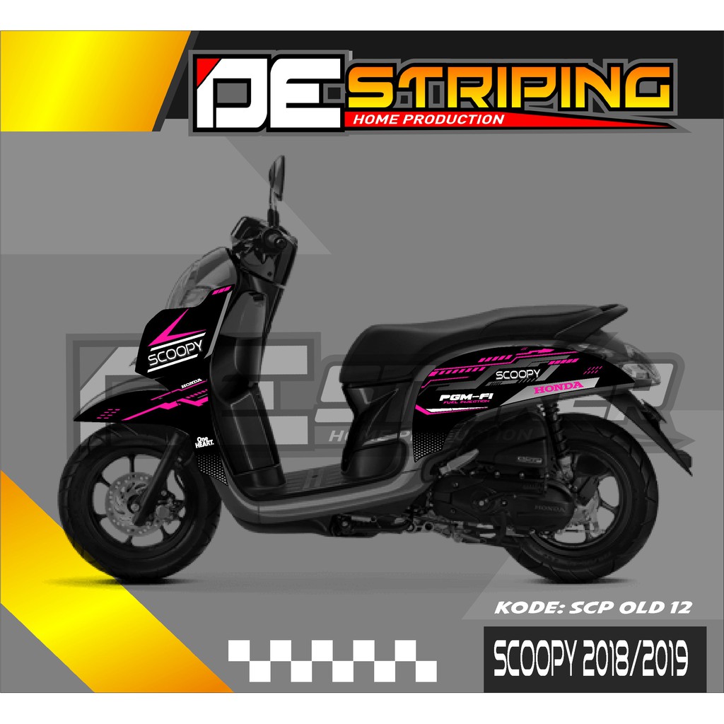 Detail Desain Stiker Motor Scoopy 2018 Nomer 57