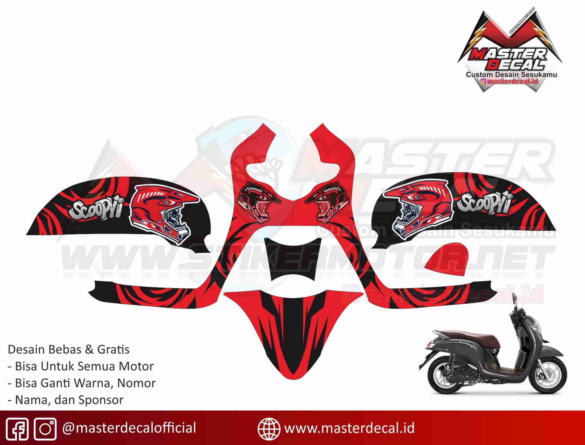 Detail Desain Stiker Motor Scoopy Nomer 25