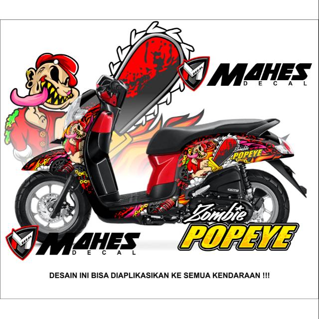 Detail Desain Stiker Motor Scoopy Nomer 31