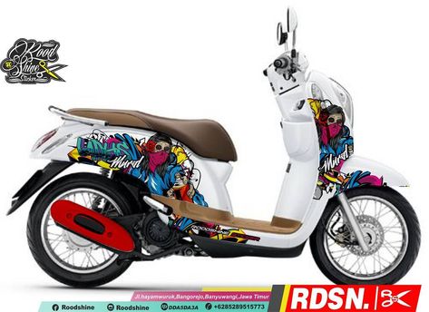 Detail Desain Stiker Motor Scoopy Nomer 57