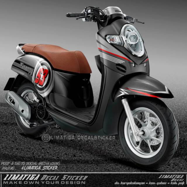 Detail Desain Stiker Motor Scoopy Nomer 10