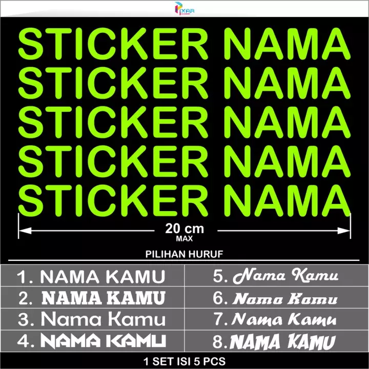 Detail Desain Stiker Nama Sendiri Nomer 34