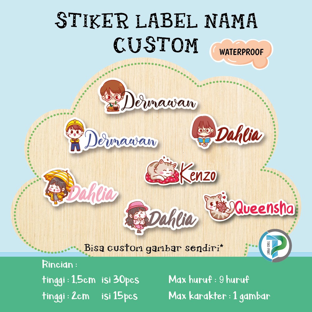 Detail Desain Stiker Nama Sendiri Nomer 43