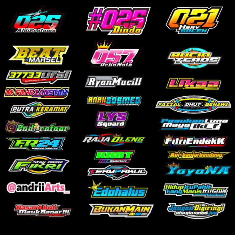 Detail Desain Stiker Racing Nama Nomer 29