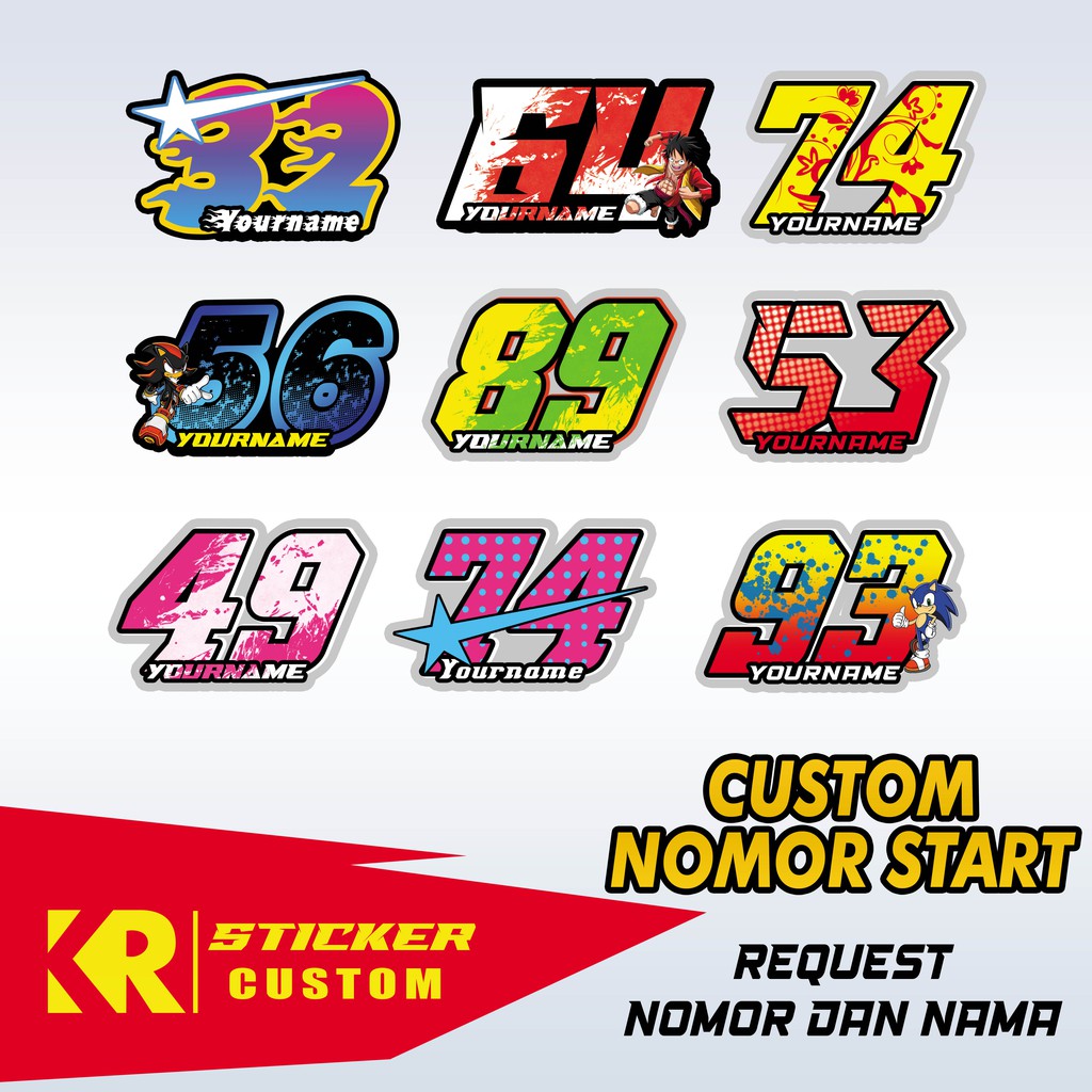 Detail Desain Stiker Racing Nama Nomer 30