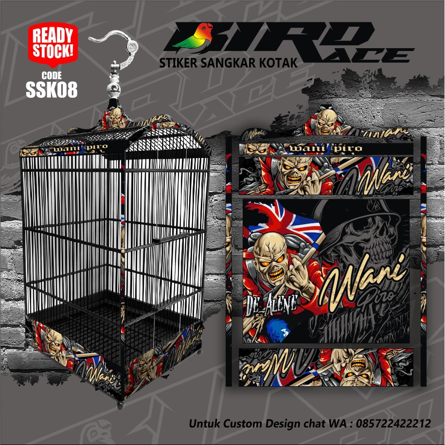 Detail Desain Stiker Sangkar Burung Nomer 10