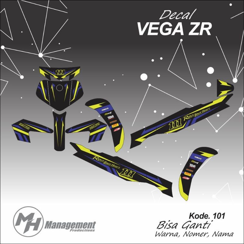 Detail Desain Striping Vega Zr Nomer 36