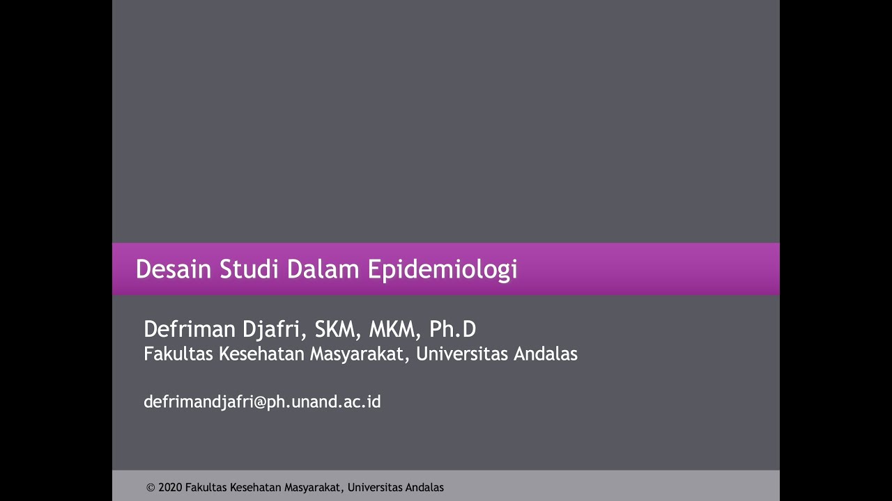 Detail Desain Studi Epidemiologi Nomer 29