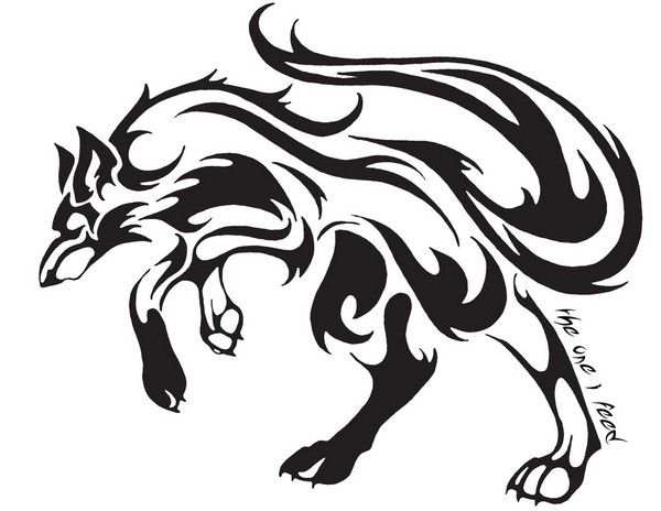 Download Fenrir Tattoo Vorlage Nomer 3