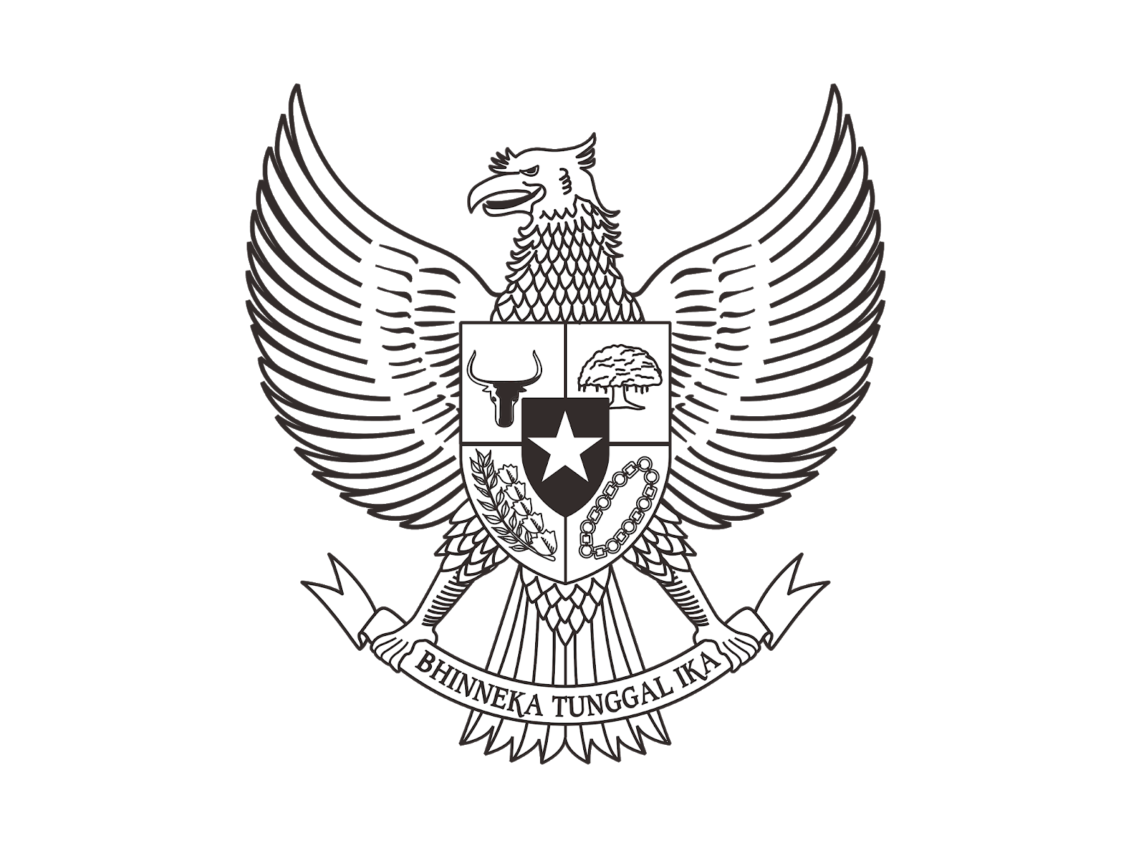 Detail Logo Garuda Hitam Putih Vector Nomer 4