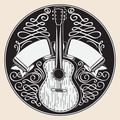 Detail Logo Gitar Akustik Nomer 5