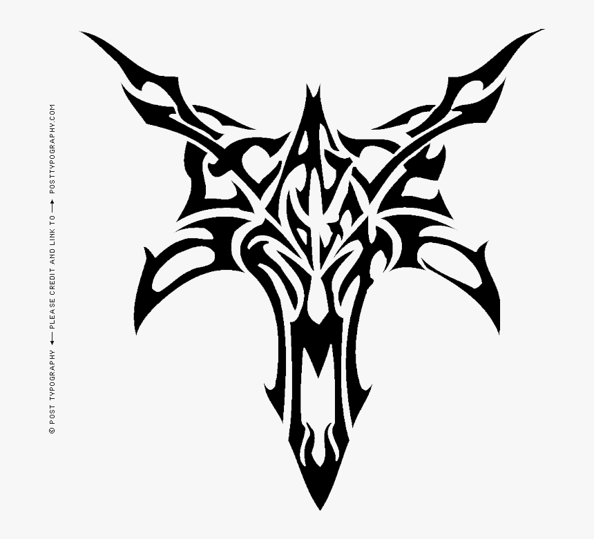 Detail Logo Gothic Metal Nomer 10