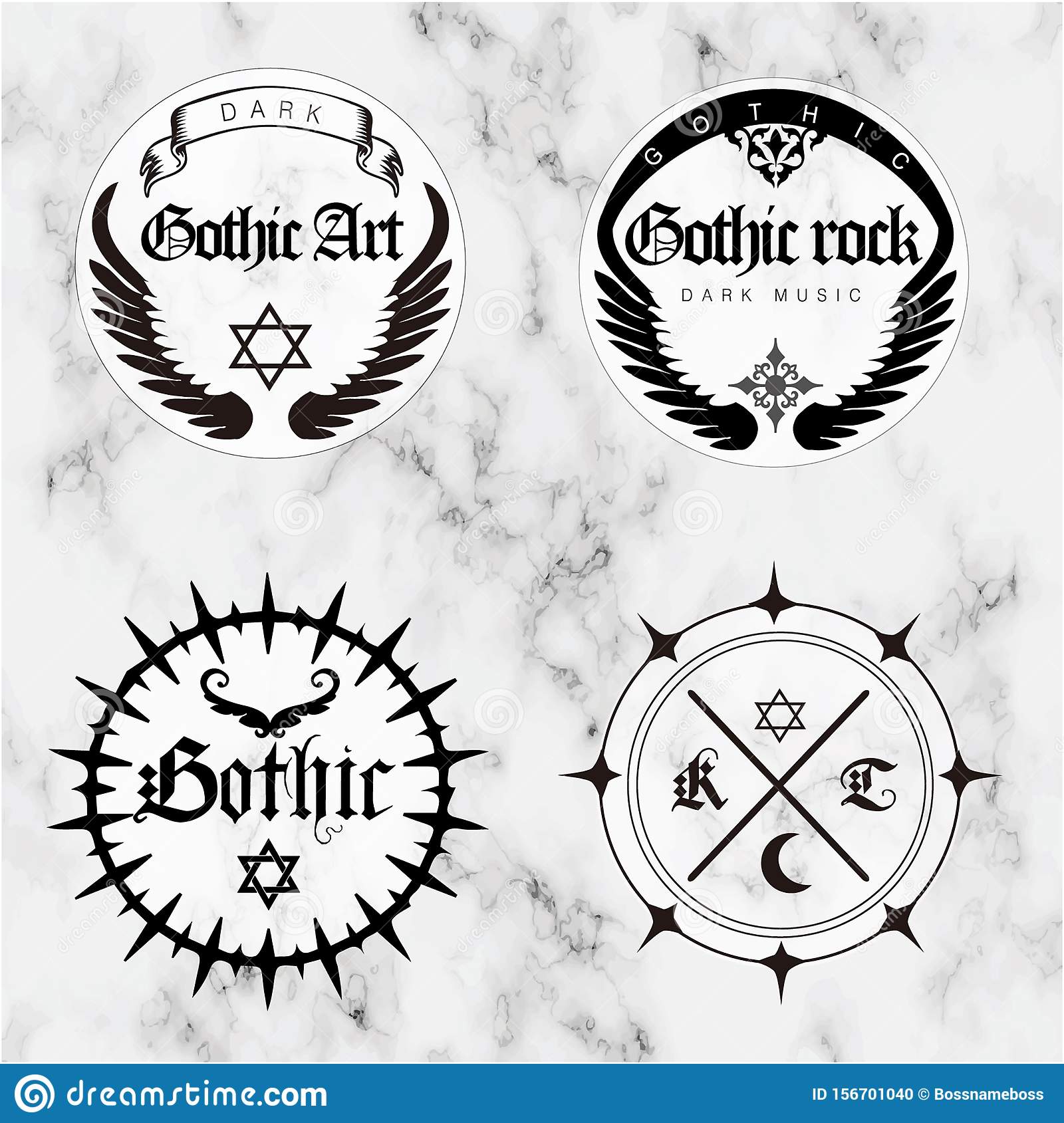 Detail Logo Gothic Metal Nomer 13