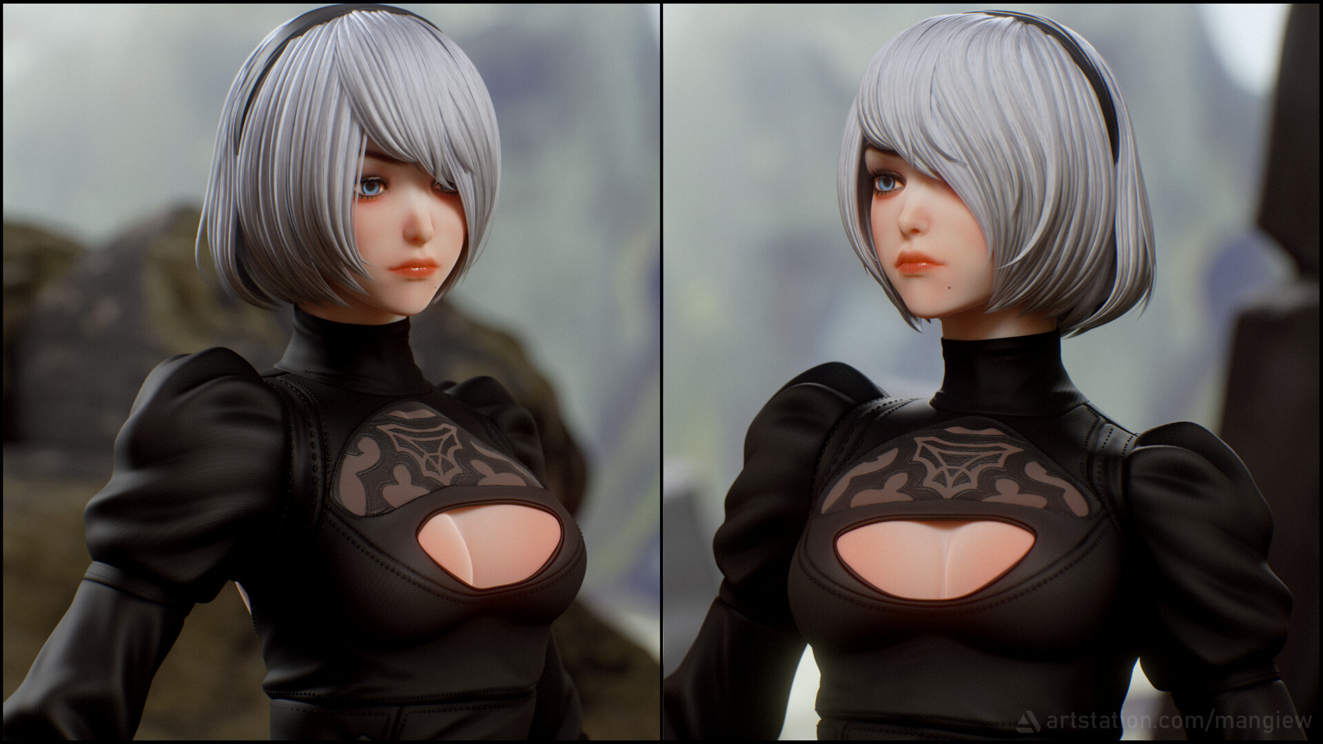 Detail Nier Automata 2b Face Nomer 41