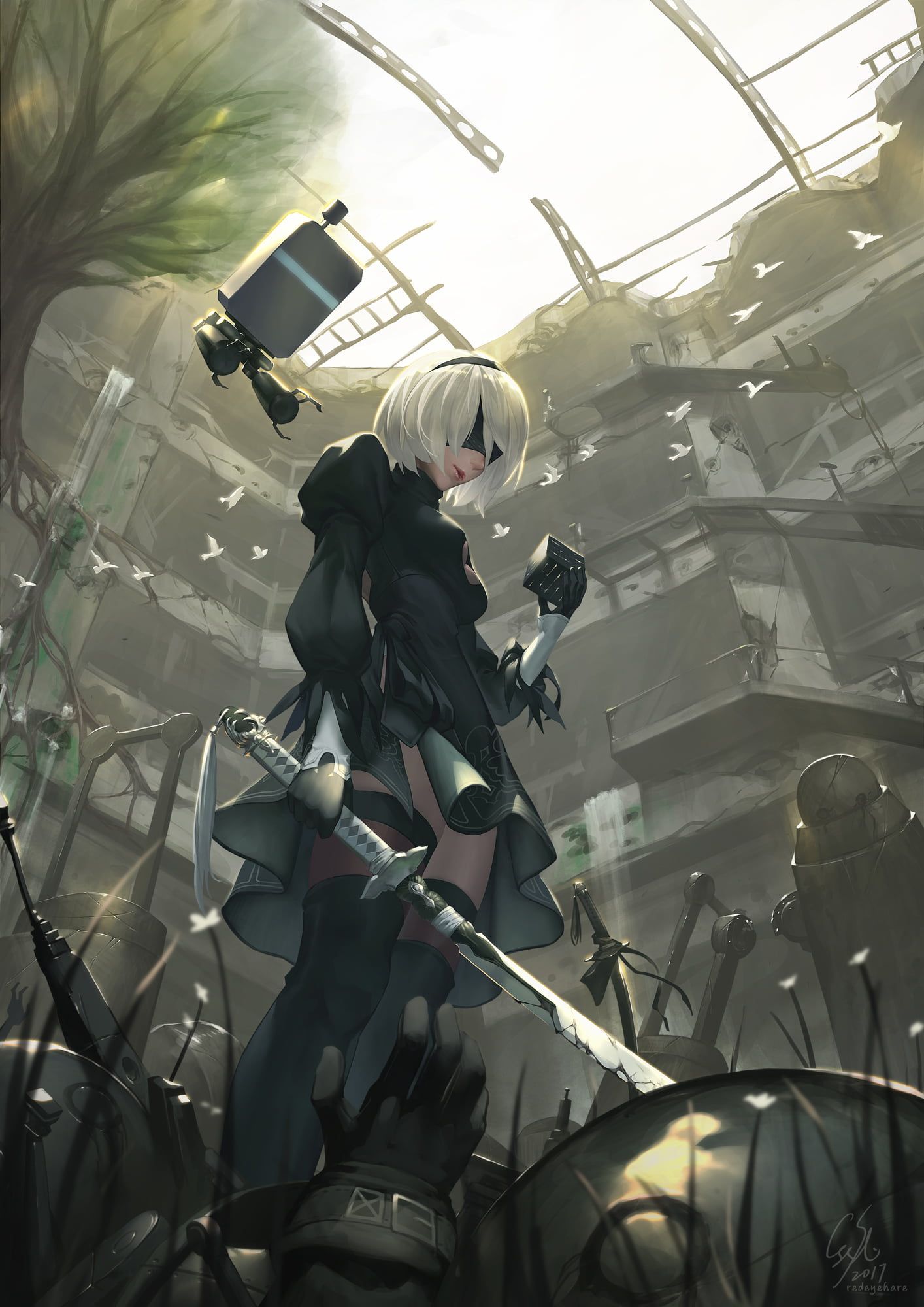 Detail Nier Automata 2b Wallpaper Android Nomer 2