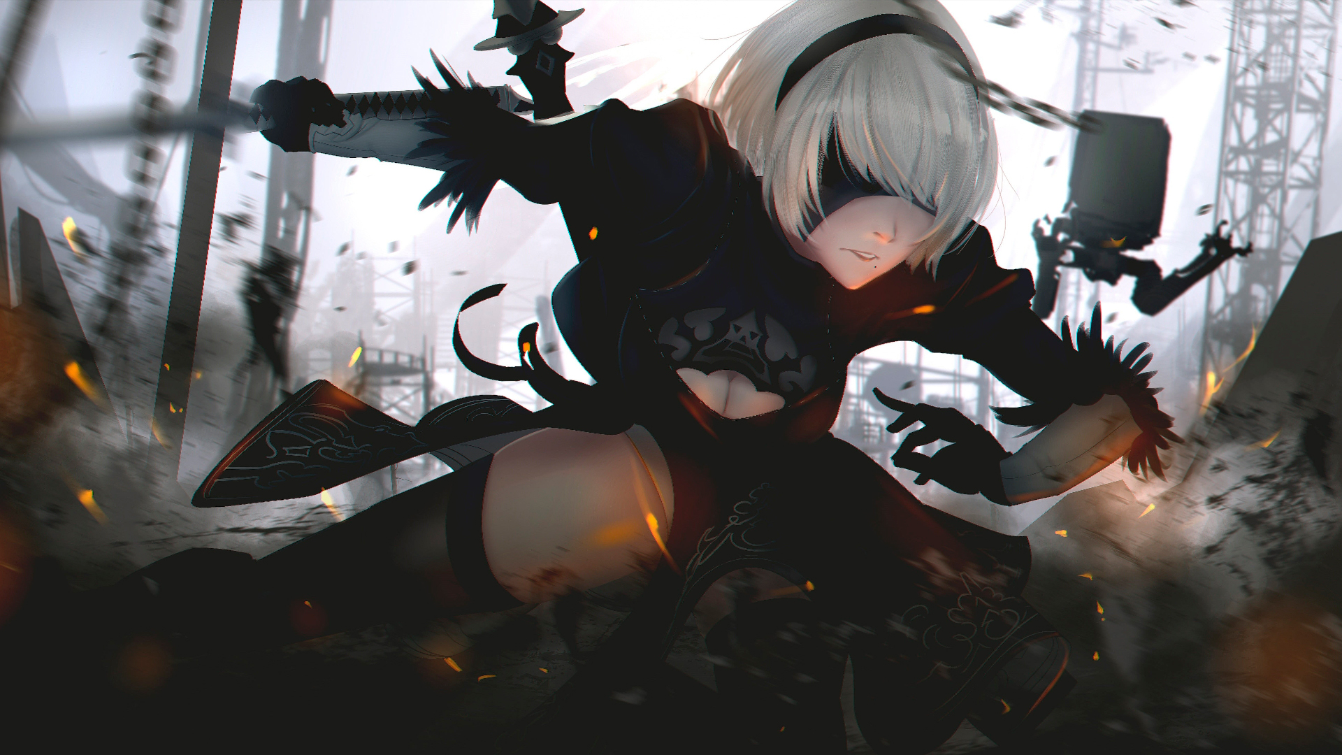 Detail Nier Automata Yorha 2b Wallpaper Nomer 12