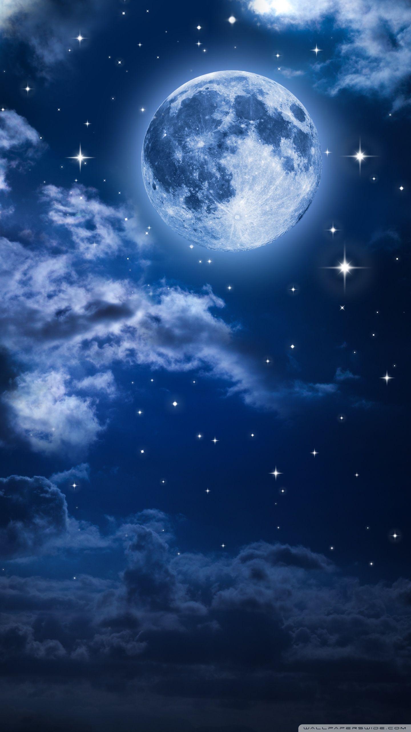 Detail Night Moon Wallpaper Nomer 14