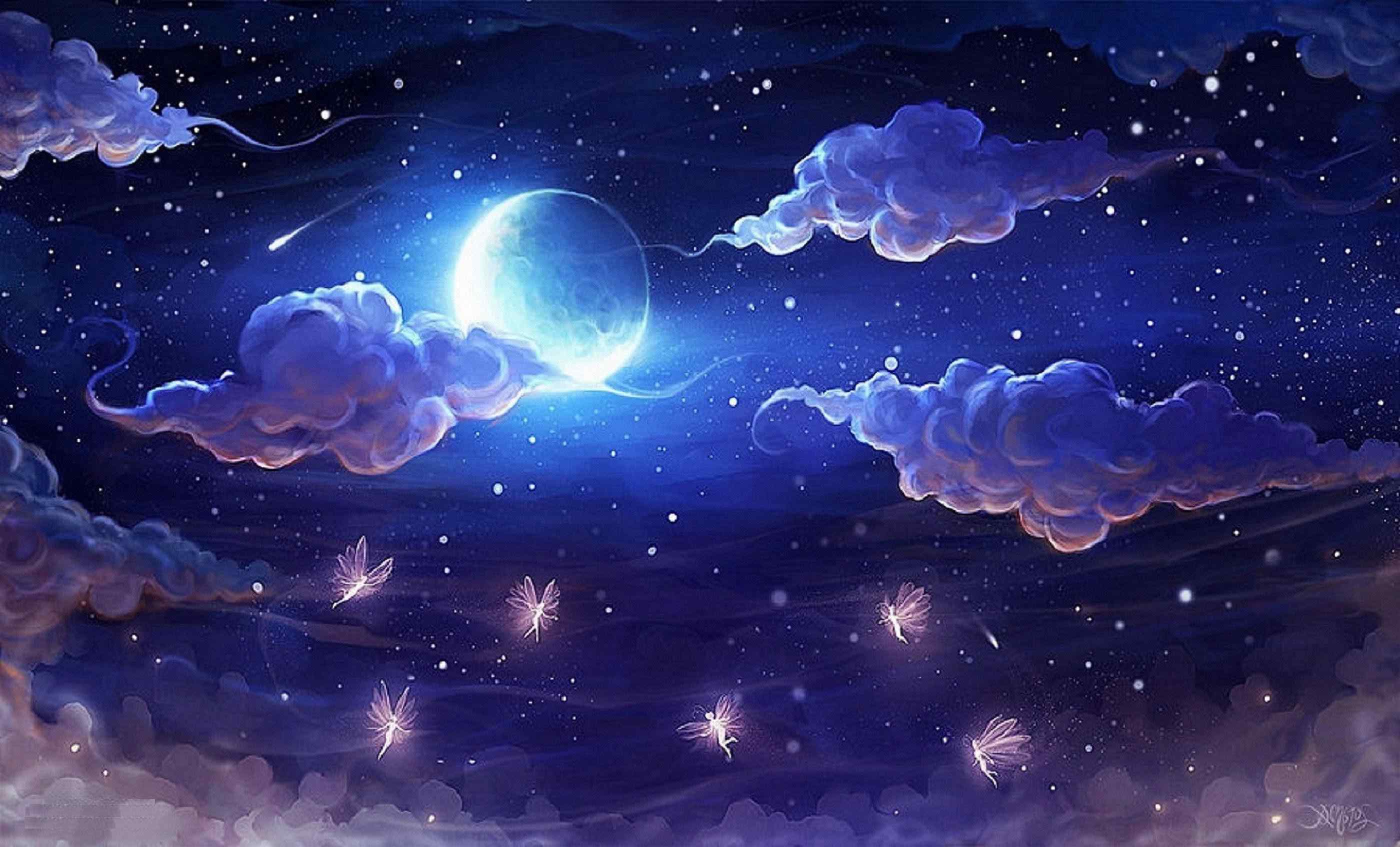 Detail Night Moon Wallpaper Nomer 7