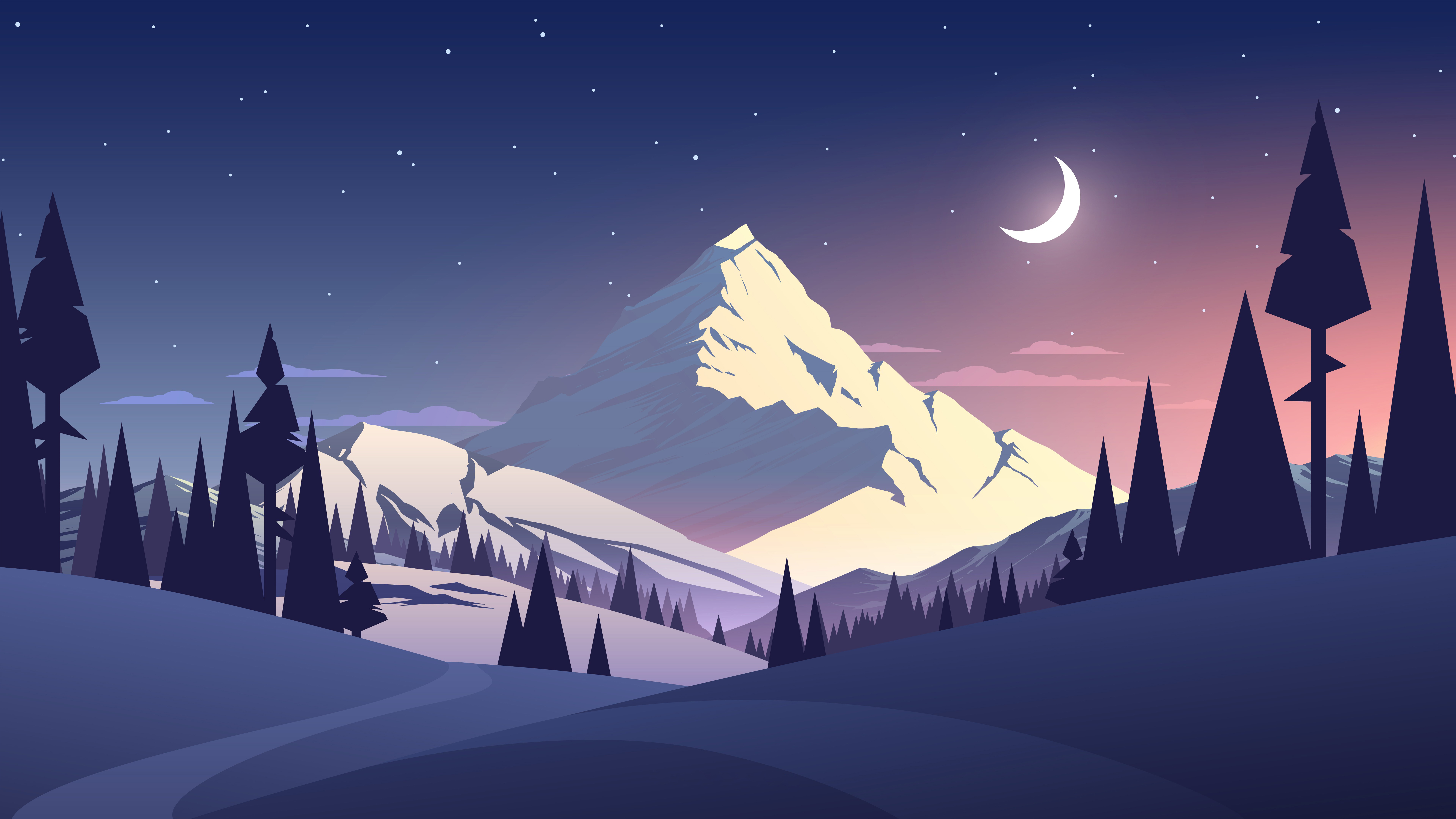 Download Night Mountain Wallpaper Nomer 16