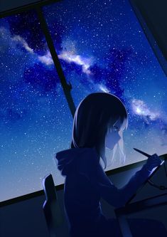 Detail Night Sky Anime Nomer 47