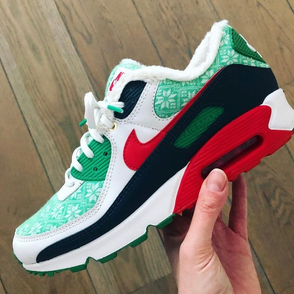 Detail Nike Air Max 90 Christmas Sweater Casual Shoes Nomer 45