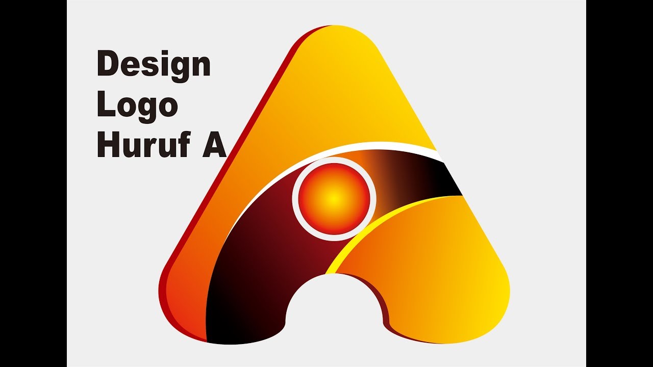 Detail Design Logo Huruf A - Youtube