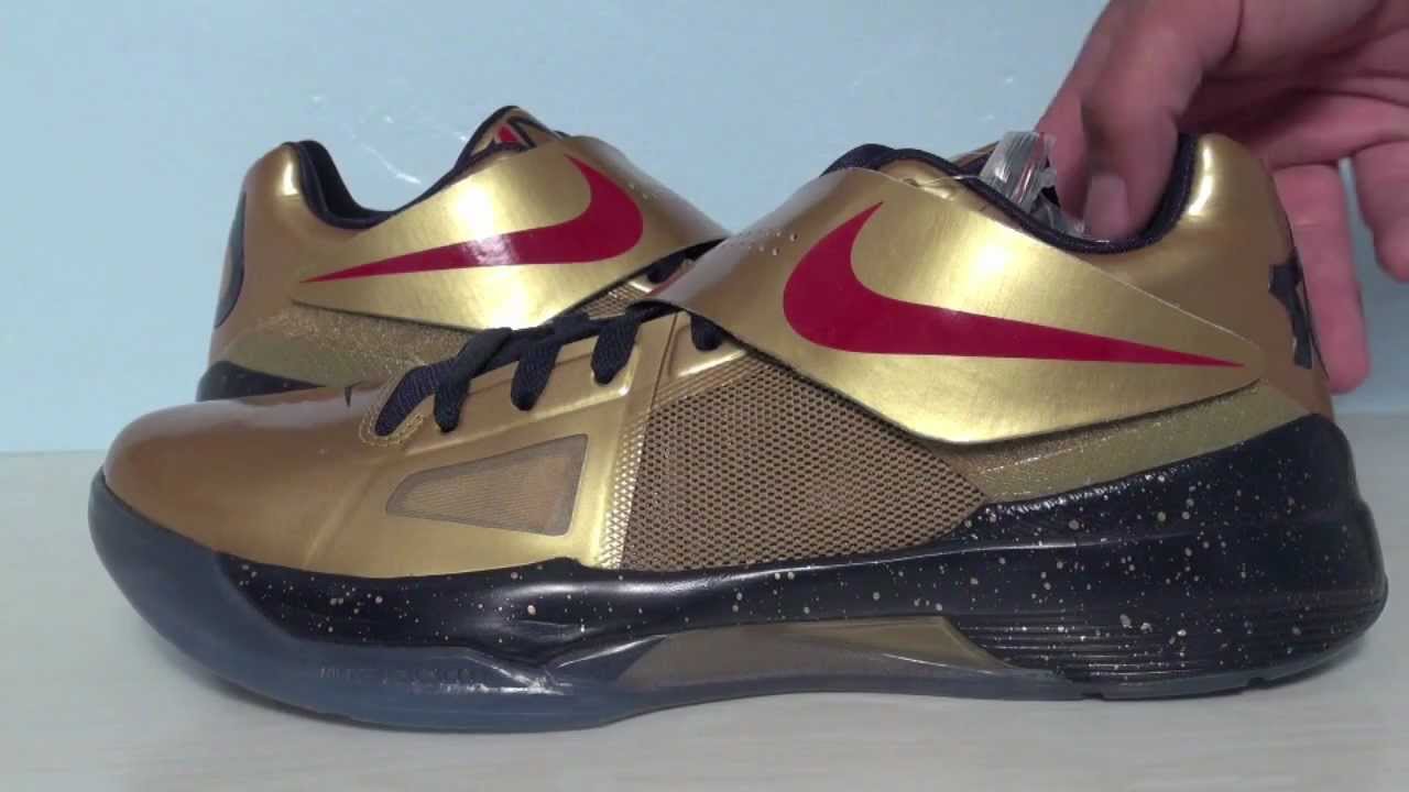 Detail Nike Kd 4 Gold Medal Nomer 44