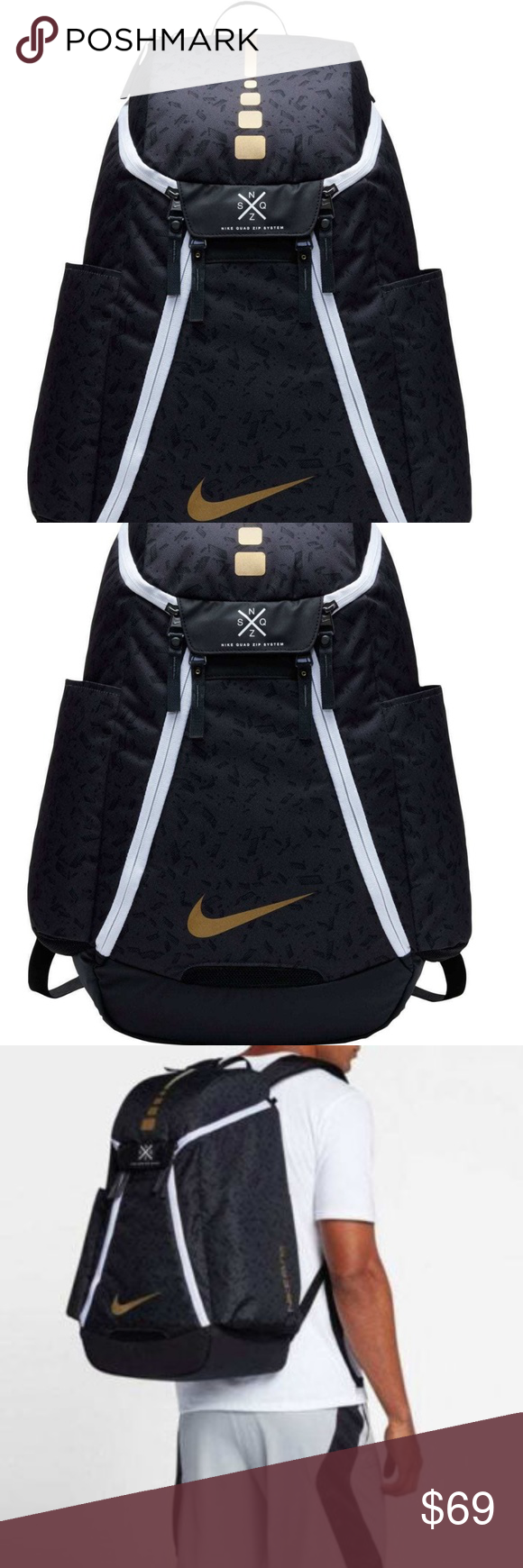 Detail Nike Quad Zip Backpack Nomer 13